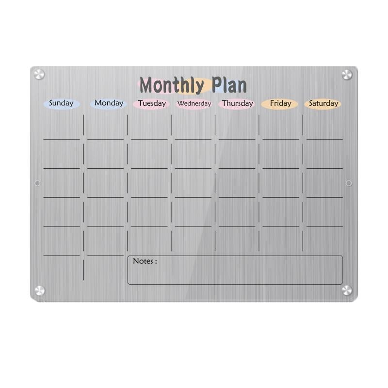 

Acrylics Magnetic Fridge Calendar Weekly Monthly Calendar Planner Magnetic Calendar Memo Board Fridge Checklist Board