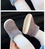Baby High-Top Yellow Walking Shoes - Thick Plush Cotton, Non-Slip Soft Sole, Warm Boots for Boys (0-1 Year)