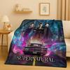 3D Supernatural Sam Dean Winchester TV Flannel Blanket,Ultra Soft Warm Plush Throw for Home Bedroom Bed Sofa Cover Travel Gift