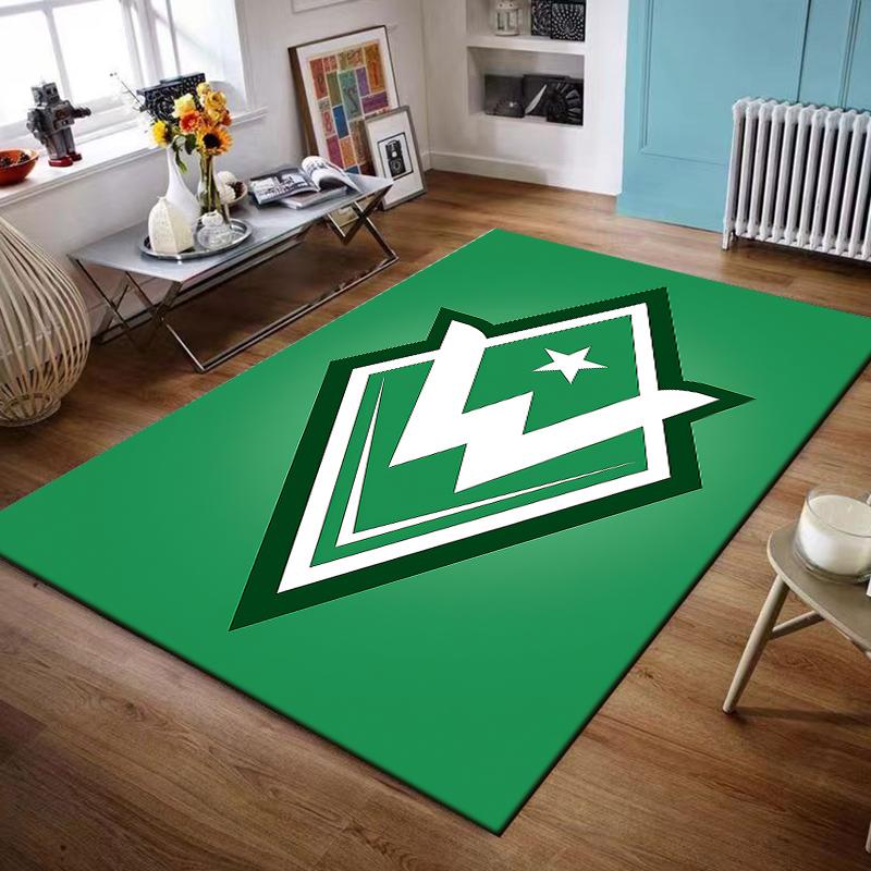 Area Rug Werder Bremen W Green Crest Star German Bundesliga Football Art Decor for Living Room Bedroom Gift for Men