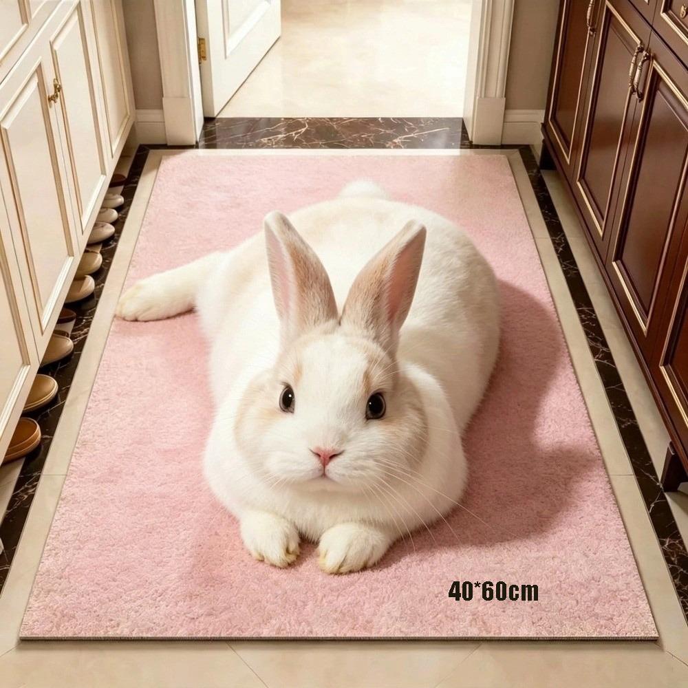 Pet Themed Animal Shaped Carpet 3D Printed Diatom Mud Mat Cat-Shaped Area Rug Home Floor Decor