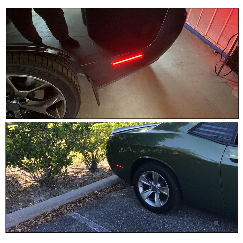 4PCS LED Front & Rear Side Marker Light Lamp IP67 For 2015-2021 Dodge Challenger