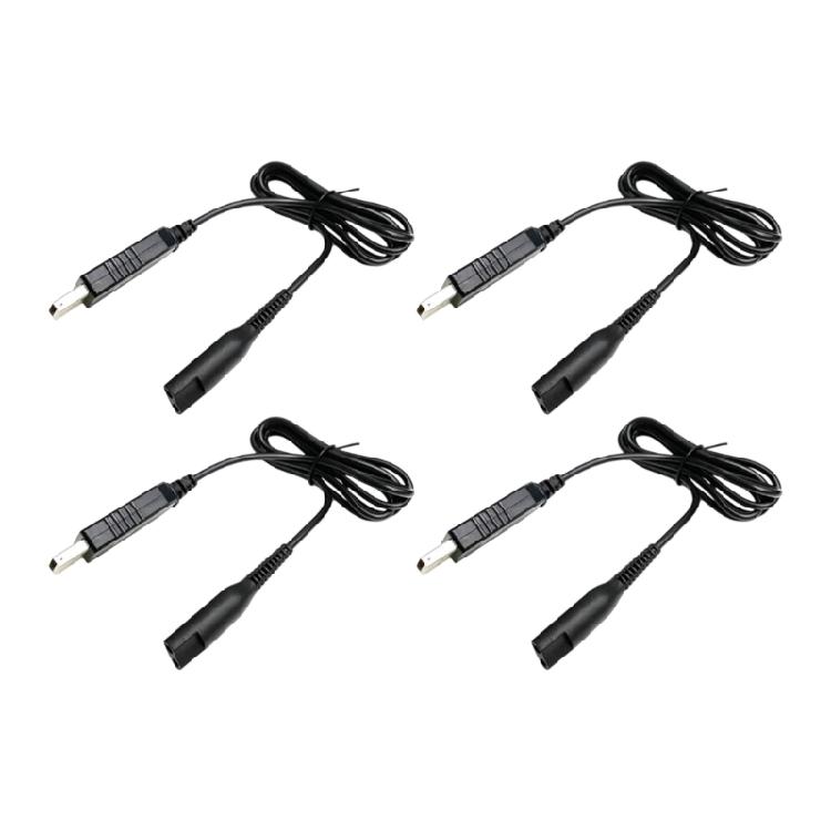 Pack of 2 Quick Charging USB Lines Suitable for Grooming Equipment PVC and Copper Conductors Flexible 1.2M Cord Length