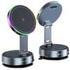 Cooling Magnetic Car Wireless Charger Car Phone Holder Mount Fast Charging for iPhone 15 14 13 Pro Suction Cup Vacuum Foldable