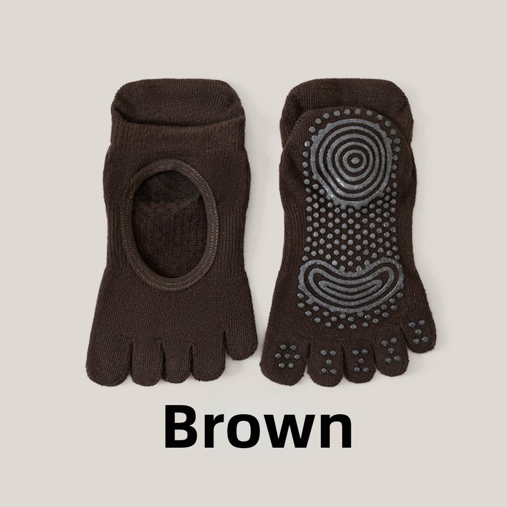 Anti-Rutsch Fünf-Zehen Bootssocken Fünf-Finger Boden Zehensocken für Pilates und Fitness