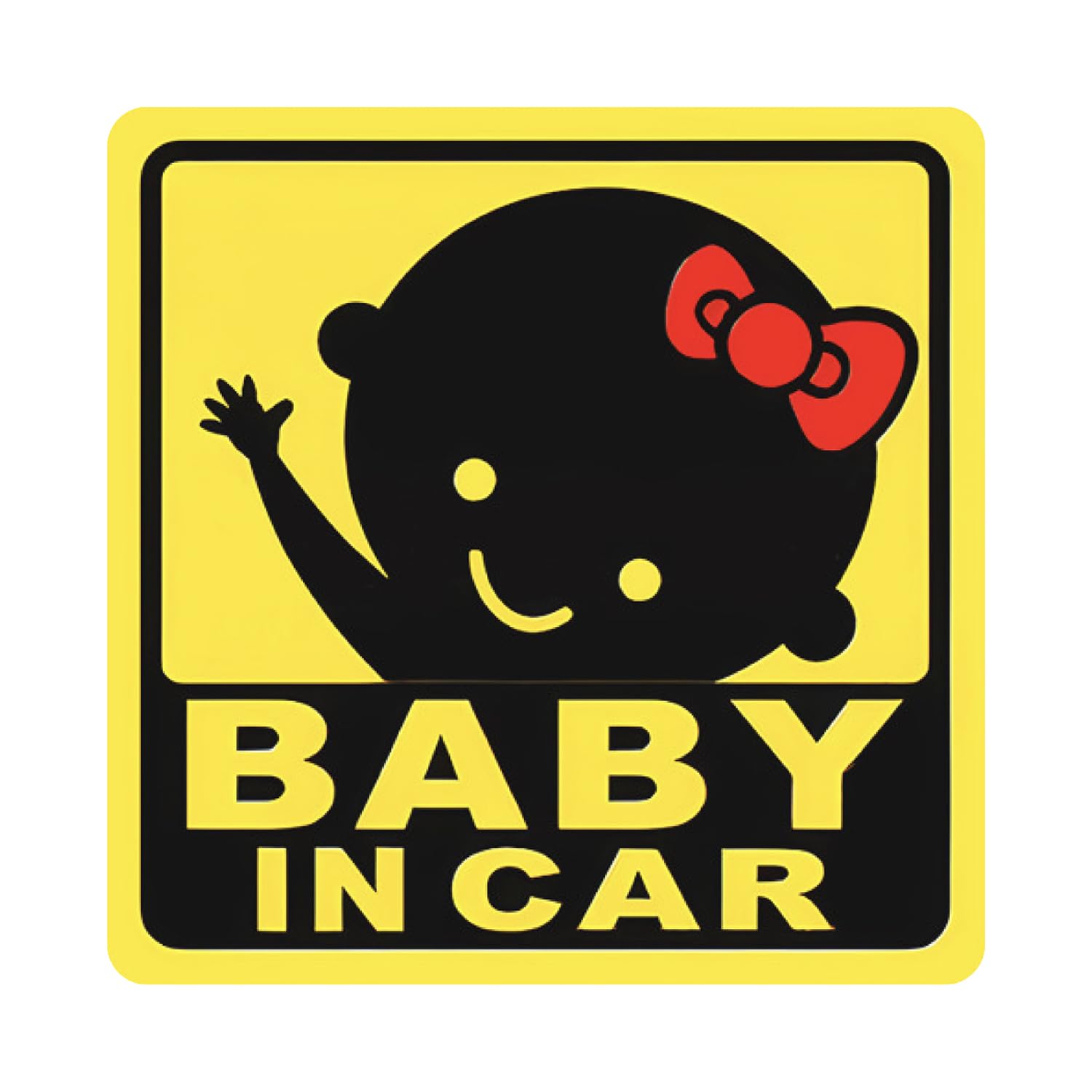 

[Sorave] Baby Car Magnet Reflective Baby Riding BABY IN CAR Safety Sign (Girl) small
