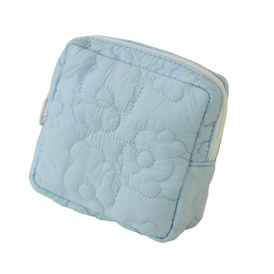 Sanitary Napkin Storage Bag Toiletries Keys Cards Storage Bag Organizer Floral Pattern Zipper Closure Travel Essentials Case