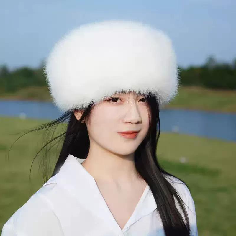 Wholesale New European Mink Fox Fur Fairy Thickened Princess Warm Ear Protection Mongolian Tibetan Hat Winter
