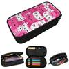 Pink Cute Cats Lovely Kitten Pattern Pencil Case for Boy Girl Gifts Pen Box Pencil Bag Stationery Supplies Pen Holder Bag