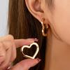 Hollow Love Earrings Design Elegant and Sweet Stud Earrings Classic Trend Simple Earrings