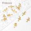 18K Gold Plated Jesus Cross Charms For Jewelry,Small Pendants For Earrings,DIY Bracelets Accessories,Jewelry Making Supplies