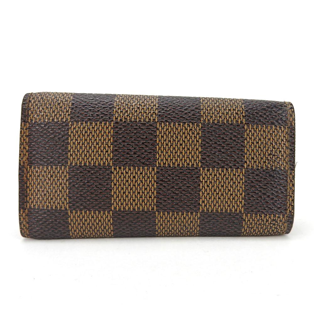 Used LOUIS VUITTON Key Holder  Multicles4 N62631 Damier Brown Brown 4 Hooks