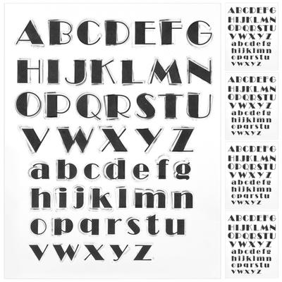 5Pcs Transparent Stamp TPR DIY Journal Scrapbooking Capital Lower Case 52 Alphabet Rubber T1766