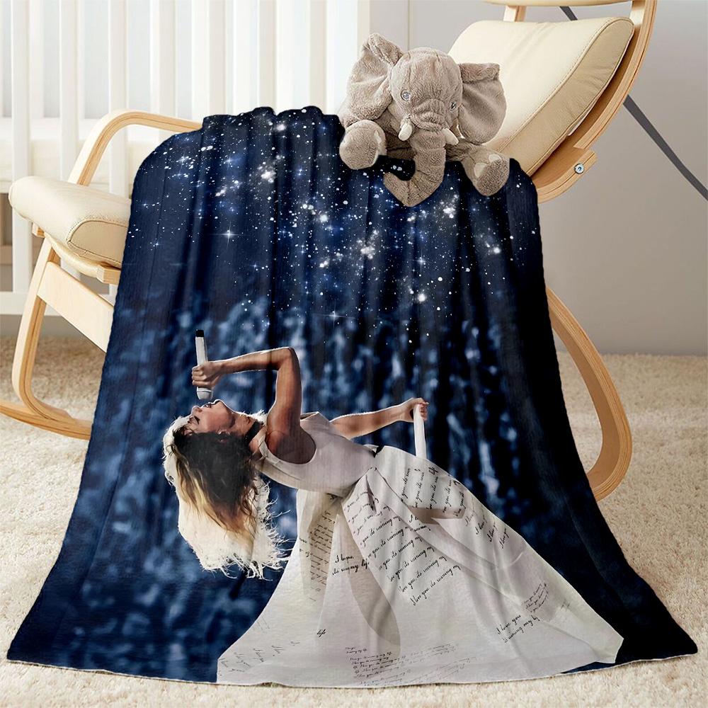 Taylor Swift Live Performance Flanelldecke - Weich und geeignet für Sofas, Betten, Büros, Reisen, alle Jahreszeiten, tolles Geschenk für Feiertage und Geburtstage.