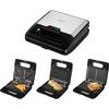 Grille-sandwich 3en1 - ECG - S 3173 - Plaques interchangeables - Acier inoxydable - 750 W