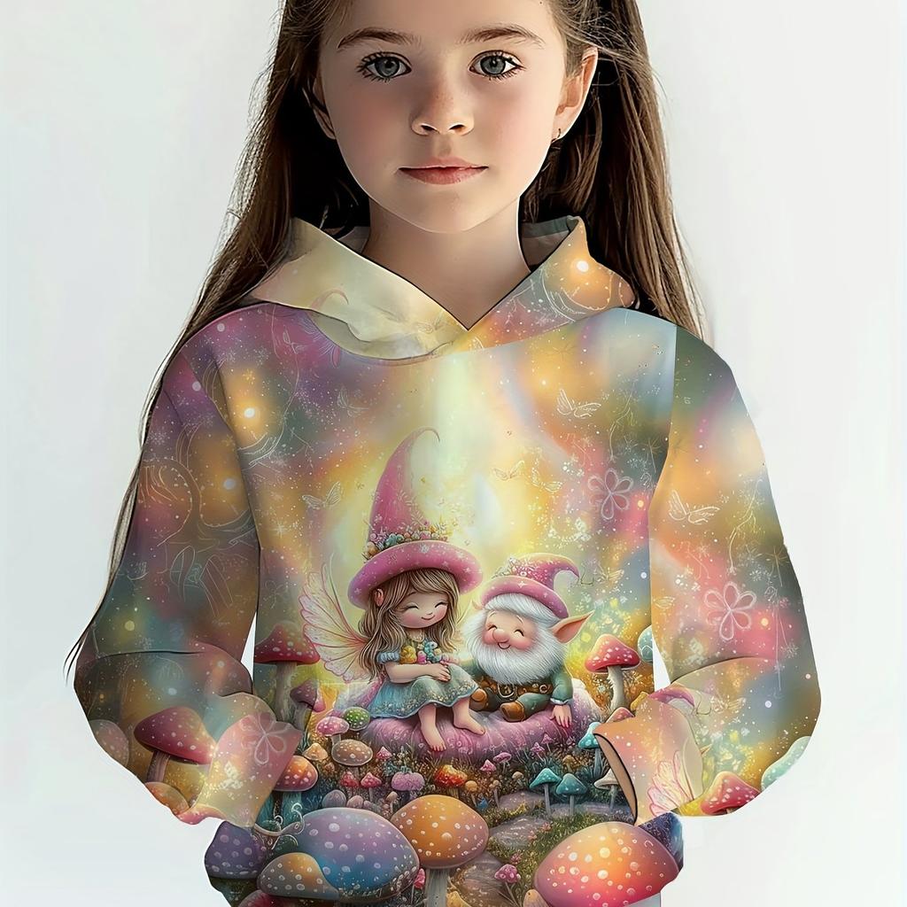 Kinderkleidung Mädchen Hoodies Langarm 3D Cartoon Tiere Drucken Kinder Frühling Herbst Kleidung Casual Niedlich Outdoor Mädchen Kleidung Top