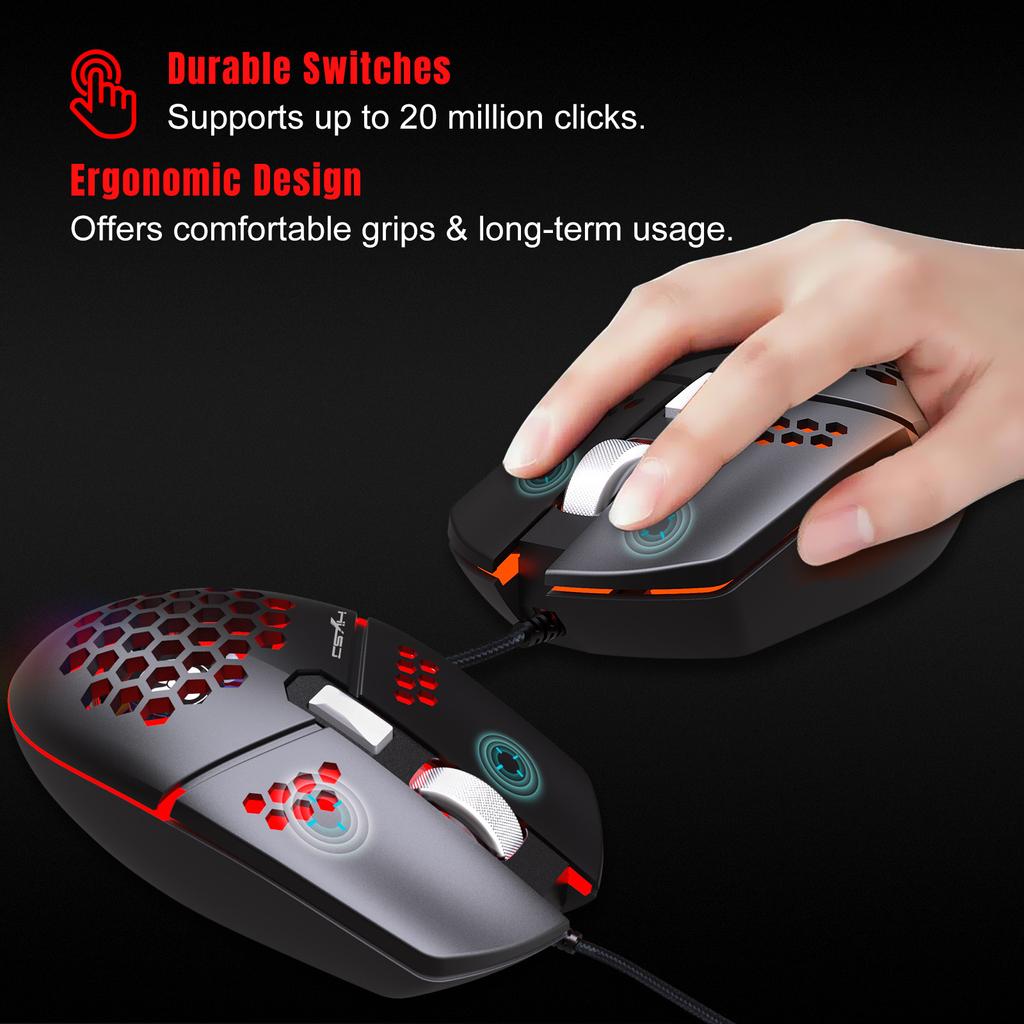 Buy [Sude] J400 New Fan Cooling Game USB Wired 8000DPI Adjustable ...