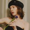 Poesiedame [Let There Be Light] Velvet Beret In Black