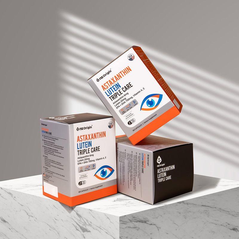 NZ Origin Astaxanthin Lutein Triple Care 600mg X 60ct X 2