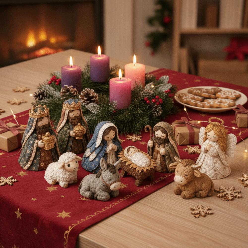 with Assembly Guide Nativity Scene Sewing Craft Kit Parent-Child Activities