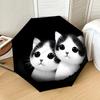 Adorable Kitten Print Umbrella   Automatic Opening & Closing, Outdoor Protection, Lightweight and Durable Travel Accessory 128