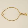 Stainless Steel Shell Clover Letter Bracelet Unique Design Fashionable Wrist Jewelry for Women