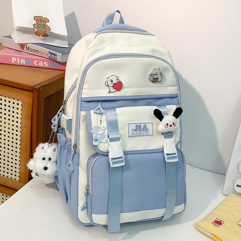 Children's Schoolbags Elementary School Students  Girls Junior High School Students  Large Capacity  High Appearance  Two Piece Backpack