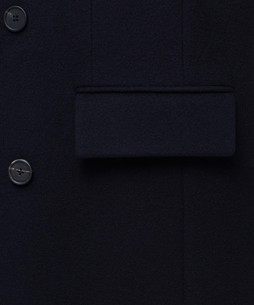 Musinsa Standard Cashmere Blend Daddy Shoulder Double Long Coat [Charcoal Grey]
