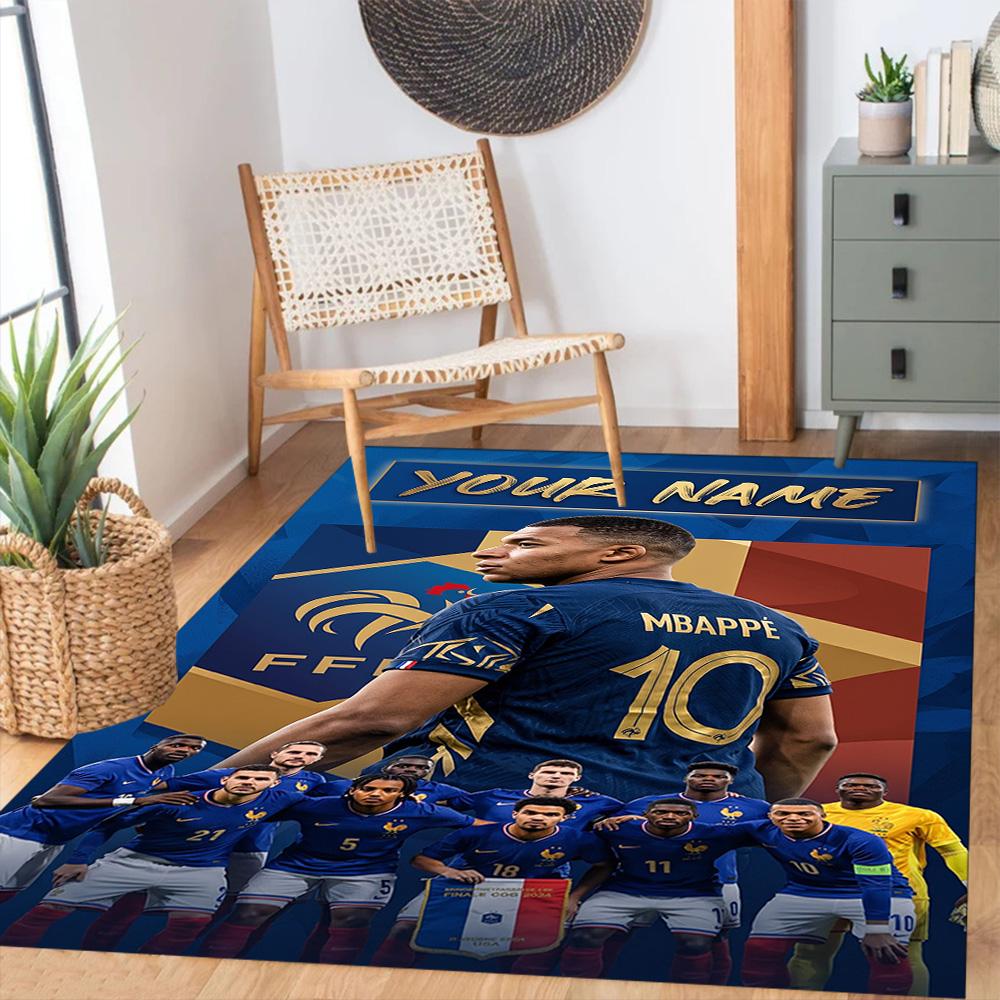 Mbappe Personalized Text Carpet Perfect For Outdoor Dining Room Dormitory Living Rooms Antislip Carpet Anime Office Decor Spiritual Gift