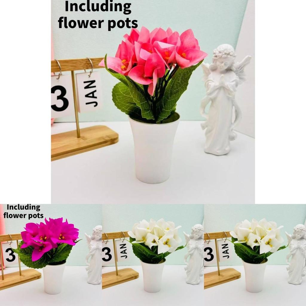 Triangulär rosplanta konstgjord grönska med formsprutad hantverk för vardagsrum och evenemangsbruk