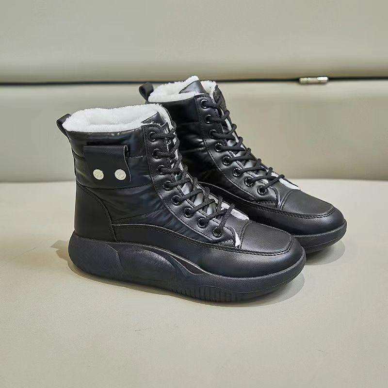 Fleece Shoes Women's New Winter Warm 2025 Winter New Medium Tube Snow Boots Waterproof and Cold-proof Fashion Women's Boots