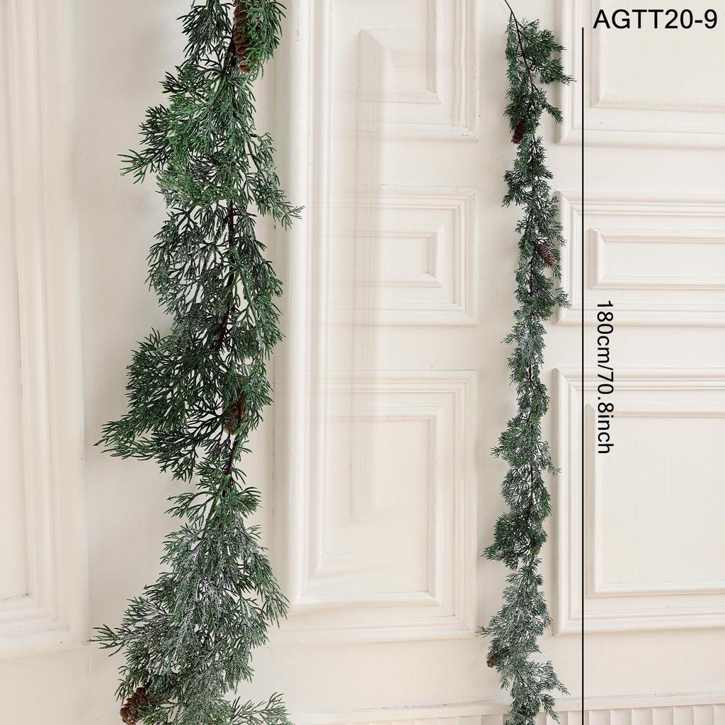 Artificial PE Rattan Leaves for Wall, Door, and Christmas Decor Vines