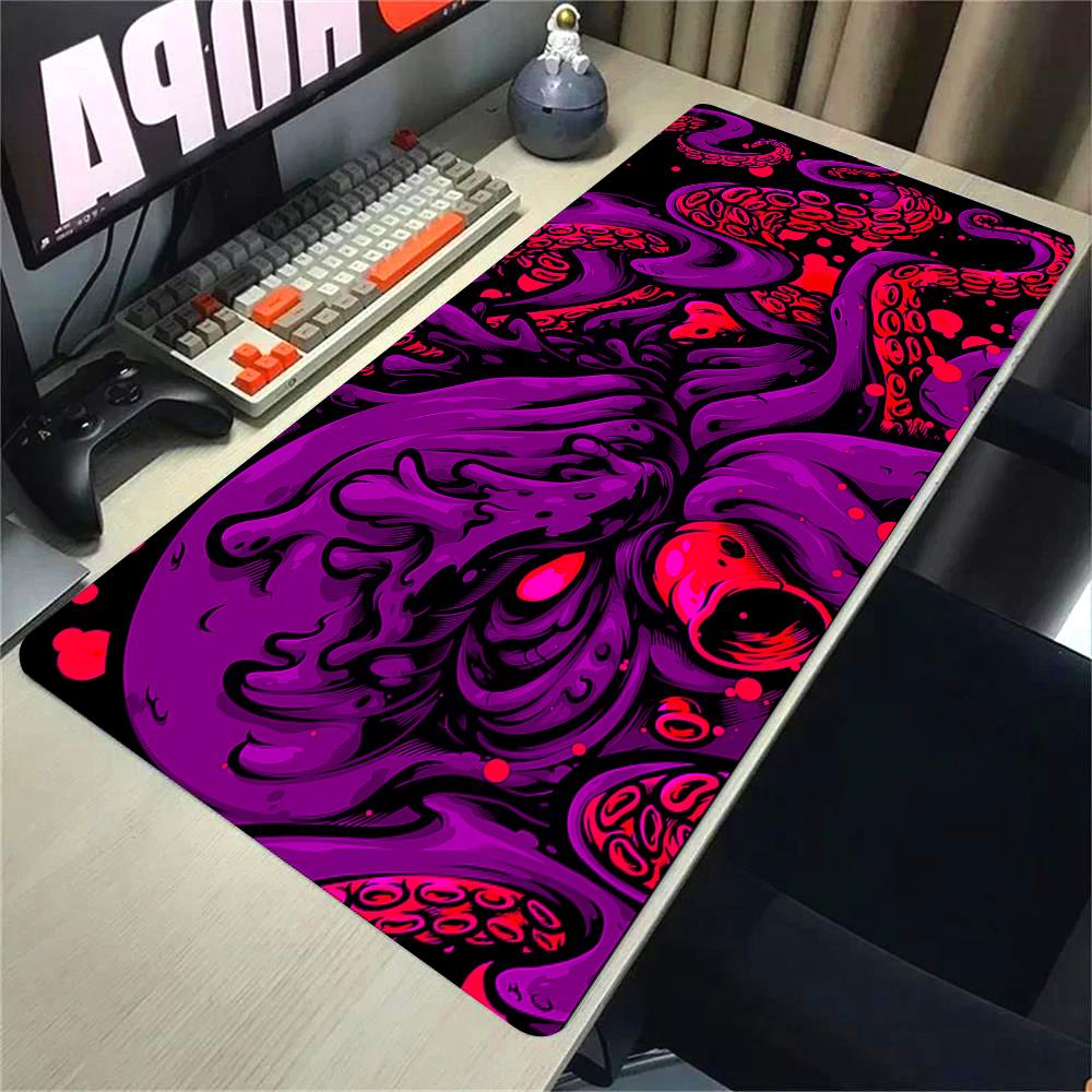 XXL Game Color Mousepad Laptop Deskmat 40x90cm Office Computer Keyboard Mouse Mat Creative Octopus Black and White Big Mouse Pad