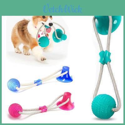 Durable Pet Molar Bite Toy With Firm Tug Rope Ball And Teeth Cleaning Features