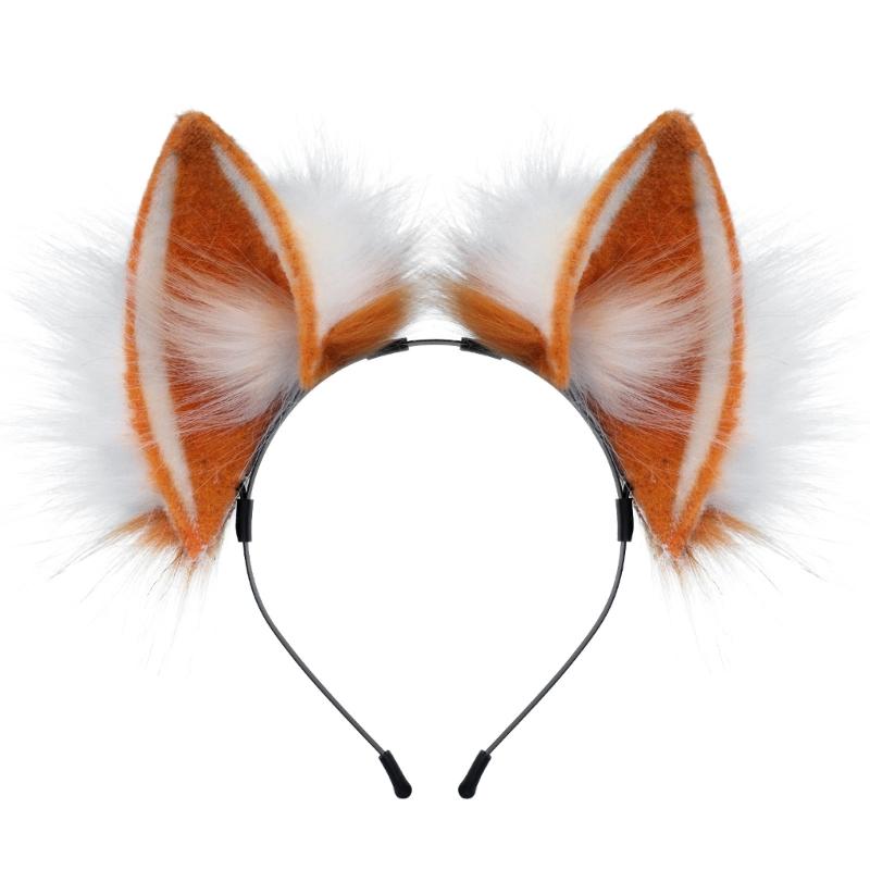 A52E Cats Wolf Ear Hairhoop Headwear Anime Fancy Dress Cosplay Halloween Costume