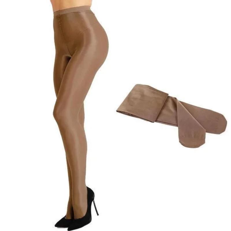 Collants 70D Femmes Contrôle Ds Brillant Extensible Épaisseur Pieds Bas en Soie Collants Collants Danseuse Boîte de Nuit Jambes Brillantes à l'Huile Chaussettes L