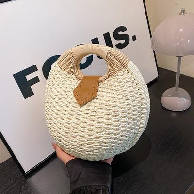 New High-end Straw Bag Handwoven Bag Women's Handbag Versatile Seaside Vacation Beach Bag Women's Bag