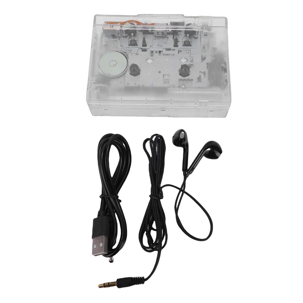 Asixxsix Cassette Tape Portable Vintage Bluetooth Cassette AUX MP3 USB Flash Drive and USB Card Reader Compatible Player, Player, 3.5mm Terminal,