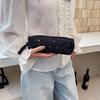 Printed Pencil Storage Bag Canvas Zipper Stationery Pouch Trendy Makeup Bag  Children