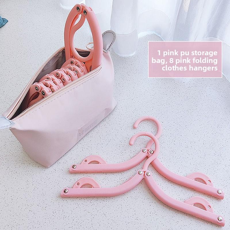 

Складная и Портативная Дорожная Вешалка с Сумкой для Хранения для Детей и Взрослых Bag + 8 Hangers розовый