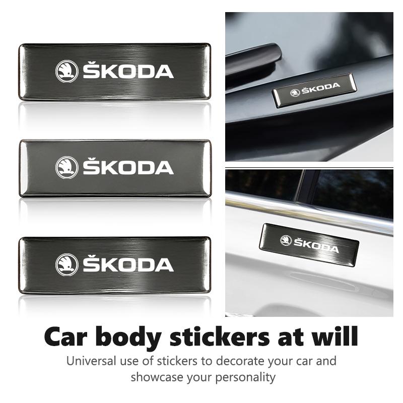 AAABV1 Car Body Sticker Badge Auto Styling Decoration Accessories For Skoda VRS Octavia 1 2 3 Rapid Kodiaq Karoq Fabia Kamiq Superb