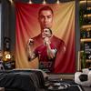 Wall Hanging Tapestry Cristiano Ronaldo Print Cloth for Living Room Bedroom Home Decor