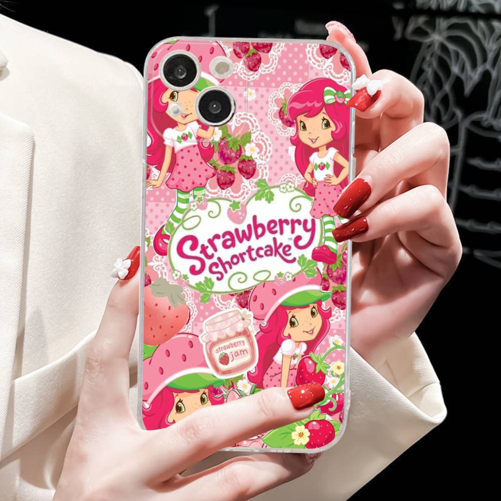 S-Strawberry Cartoon S-Shortcake Girl Case For Iphone 17 16 15 Pro Max 11 12 13 14 Pro Plus Phone Cover