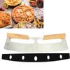 Profesionální kráječ na pizzu z kalené nerezové oceli potravinářské kvality, ruční nůž na pizzu s ochranným krytem