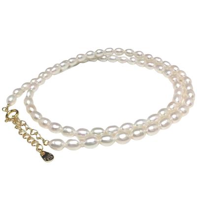 Isowa Pearl (Ise-Shima Pearl Specialty Store) Freshwater Pearl Necklace 4.0-4.5mm White Silver Adjustable 70081