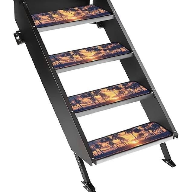 Purple Palm RV Step Covers RV Stair Covers RV Accessories, Non Slip Camper Step Covers, RV Step Rug, Waterproof Essential RV Step Carpet for Trailer