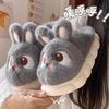 Mode Neue Damen Flauschige Cartoon Kaninchen Baumwollpantoffeln für Winter Indoor Schlafzimmer Hausschuhe Hasenohr Haus Memory Foam Pantoffeln