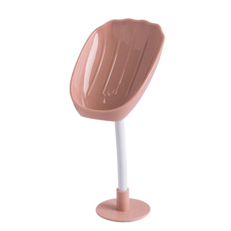 Soap Dish Drain Free Punching Household Toilet Bathroom Kitchen Vertical Suction Cup Wall Hanging Soap Holder Soap Shelf