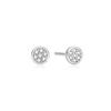 Ania Haie Silver Small Pavé Disc 925 Silver Earrings E075-02H