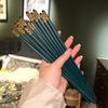 Nordic Style Dark Green Gold Chopsticks